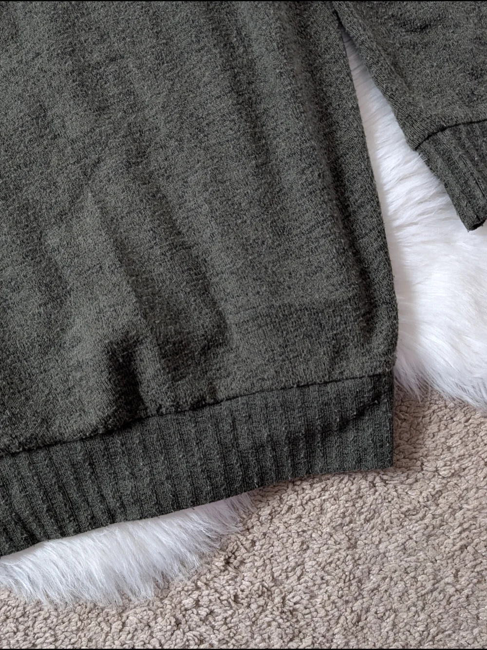 Torrid Super Soft Stretch V-Neck Hoodie Tunic Sweater in Olive Green size 2 (2X)